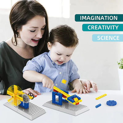 Mechanical Engineering Lift 3in1 Building Blocks Educational Learning Toy Set (68 Pcs)