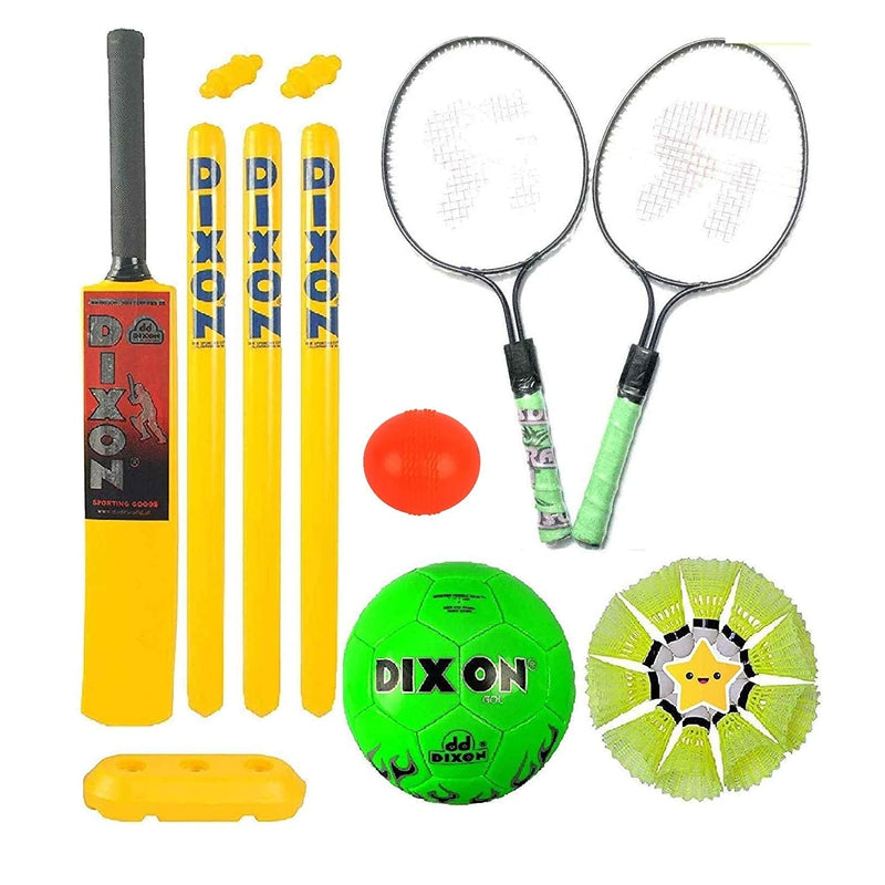 3 in 1 Super Sports Combo (Cricket | Badminton | Football)