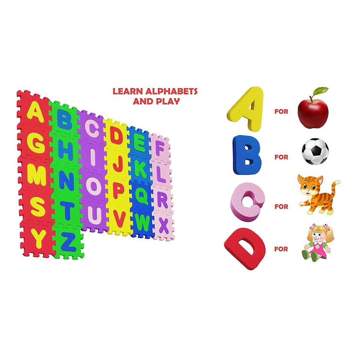 Toy Cloud Big Puzzle Interlocking Alphabet and Number Memory Mat (36 Pieces) - 10 x 10 cm