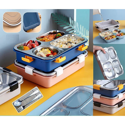 4 Compartment Lunch Box Stainless Steel Tiffin Box