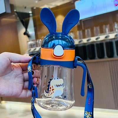 Cute BPA Free Cartoon Bunny Ears Toddler Water Bottle - Assorted Colours