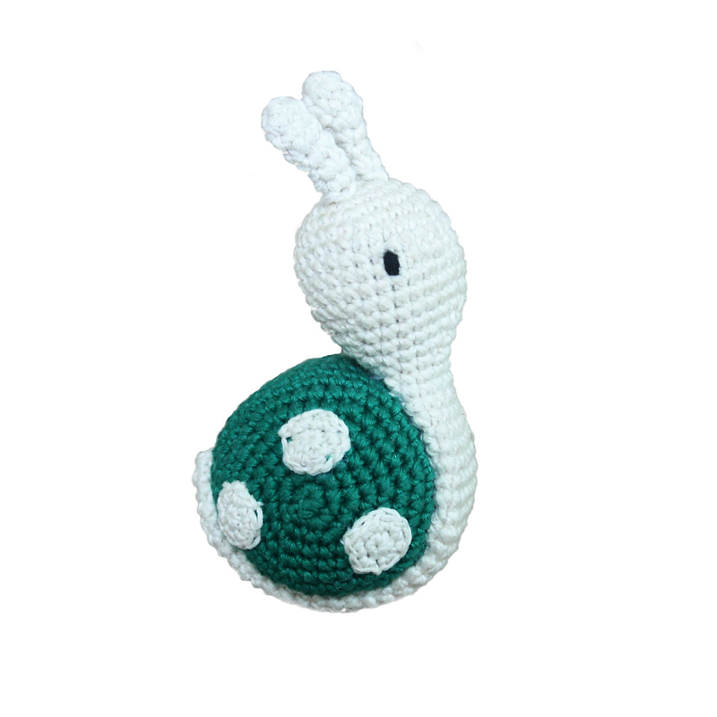 Handcrafted Amigurumi Snail Rattle