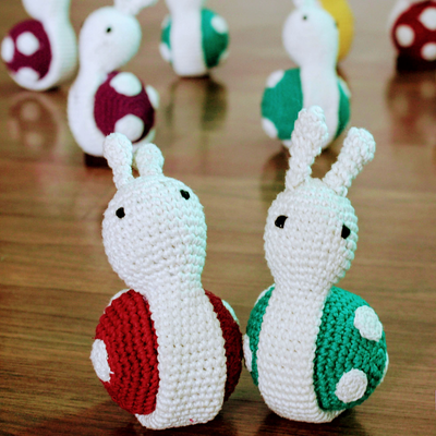 Handcrafted Amigurumi Snail Rattle