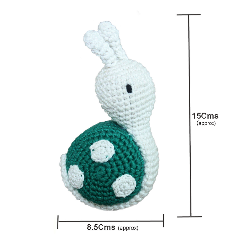 Handcrafted Amigurumi Snail Rattle