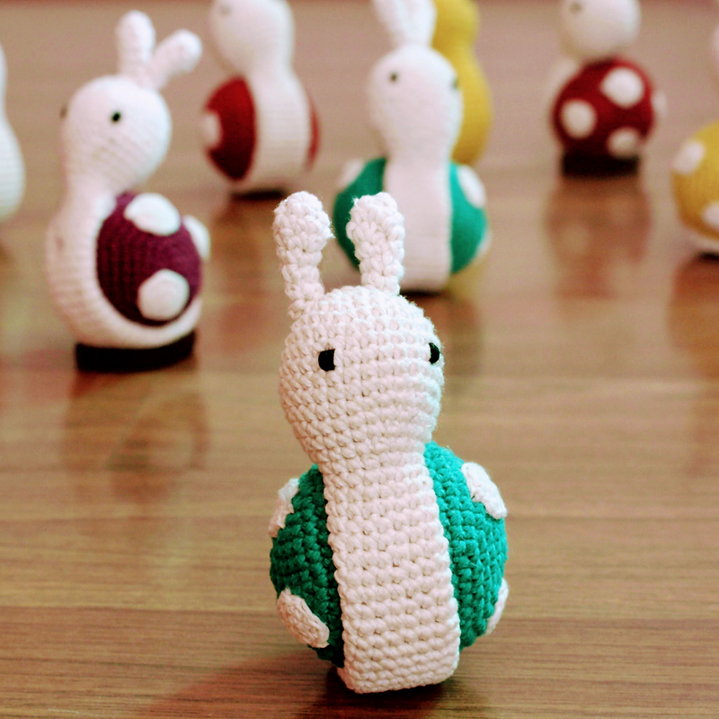 Handcrafted Amigurumi Snail Rattle