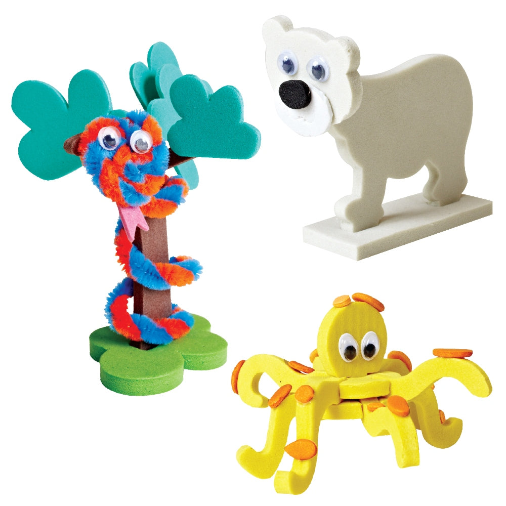 Mapology Animals 3D Models Assemble Game (13 Animal cut-out sets)