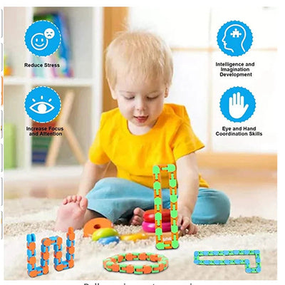 Snap It Interlocking Fidget Toy Set (6 PCS)