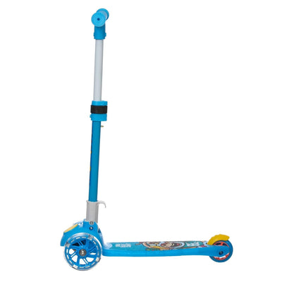 Kids Blue Scooter Adjustable & Foldable Handle Multicolor Flashing LED Wheels Ride on Scooters