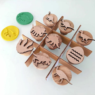 Dino Play Dough Stamp Set | Stamp Set of 9