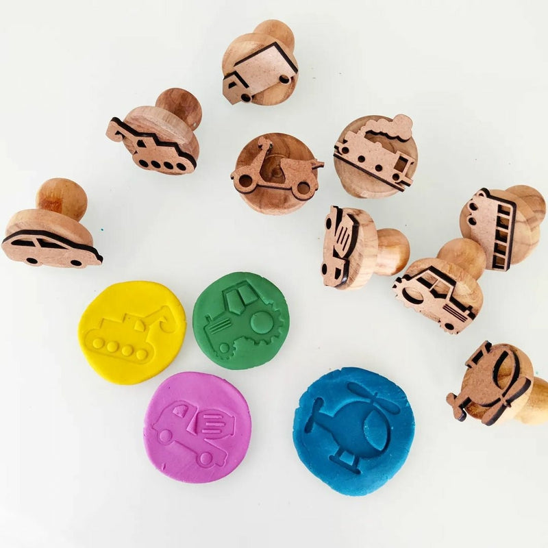Vehicle Play Dough Stampers Set | Stamp Set of 9