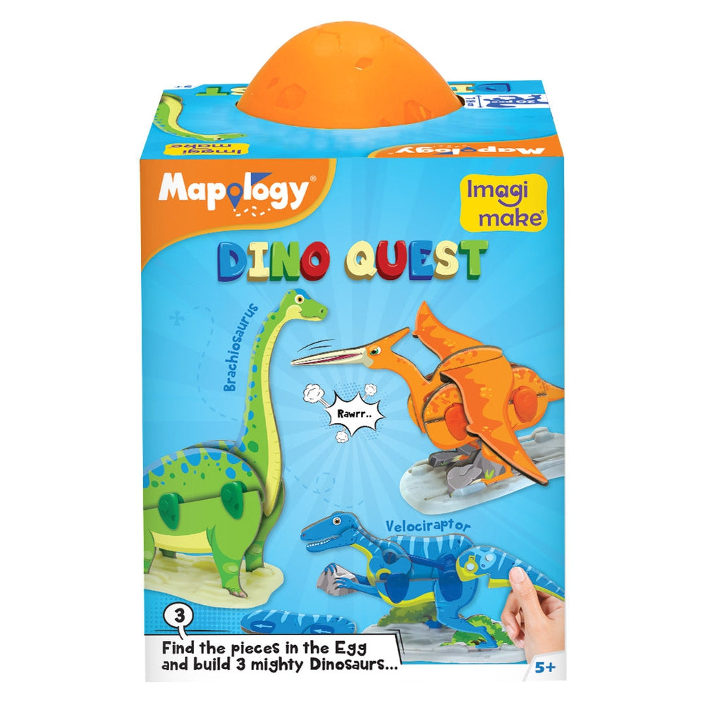 Mapology Dino Quest - Brachiosaurus, Pteranodon, Velociraptor Assemble Game