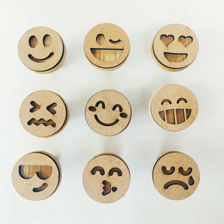 Smiley Play Dough Stamp Set | Wooden Toy