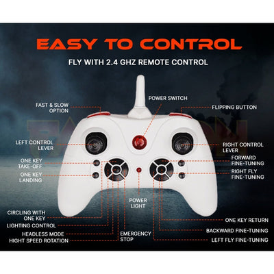 2.4 Ghz Remote Control Drone toy without Camera for beginners - Hand Throw Take-Off/One-Key Return