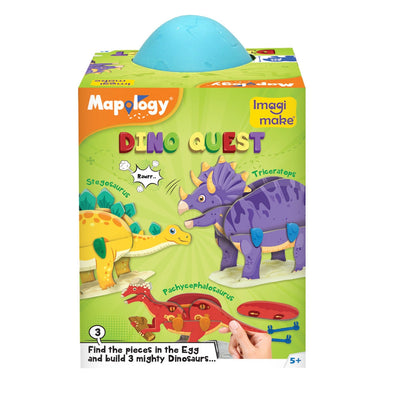 Mapology Dino Quest - Stegosaurus, Triceratops, Pachycephalosaurus Assemble Game