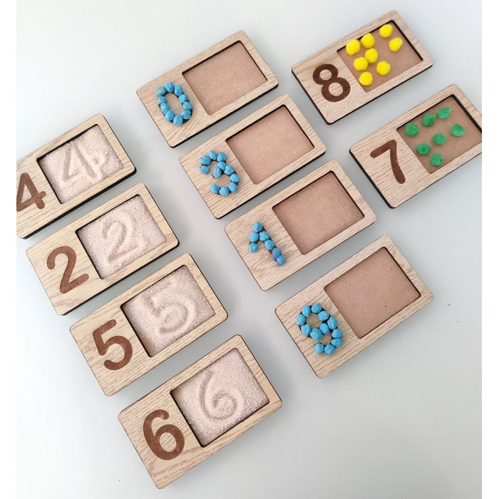 Wooden Tracing Writing and Counting Tray | Tracing Tray for Kids