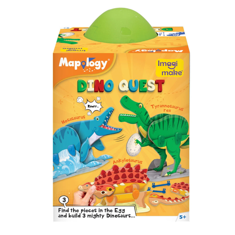 Mapology Dino Quest - T. Rex, Mosasaurus and Ankylosaurus Assemble Game