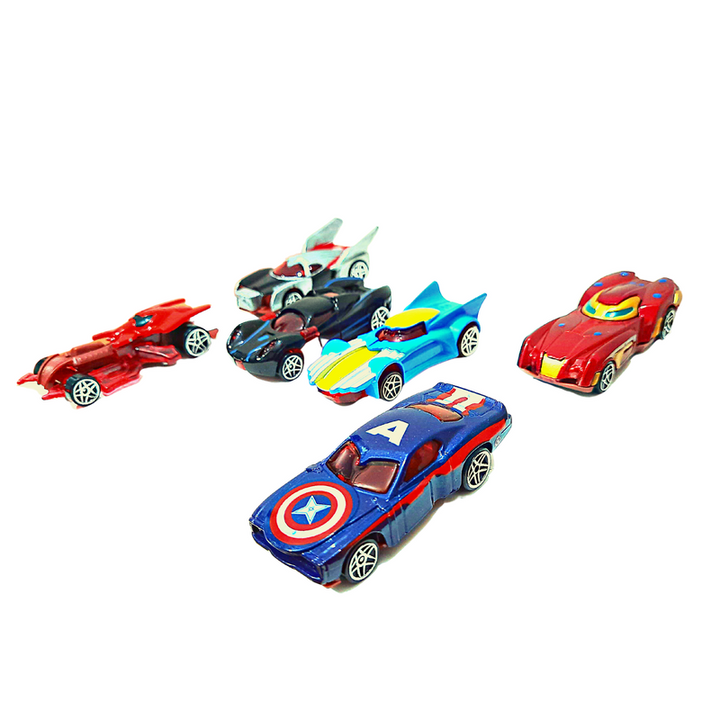 Metal Die Cast Car for Kids Toys Mini Diecast Small Set (6 Avengers Cars)