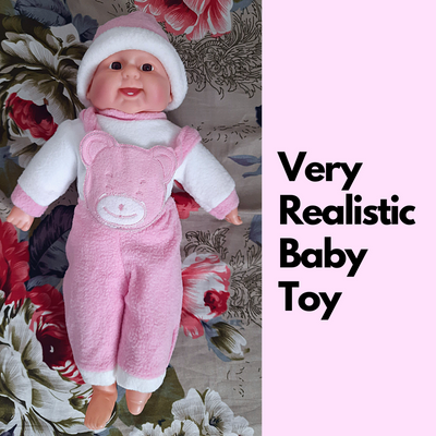 Musical Laughing Baby | | Baby Doll (Size: 40 cm) (Pink)