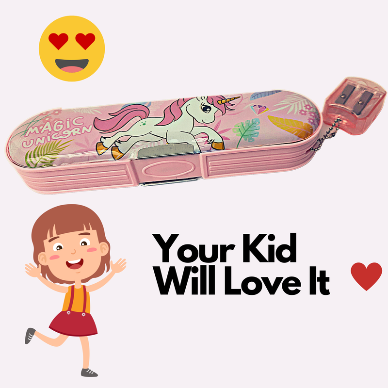 Buy Pencil Box For Kids Compass Box (Unicorn) on Snooplay India