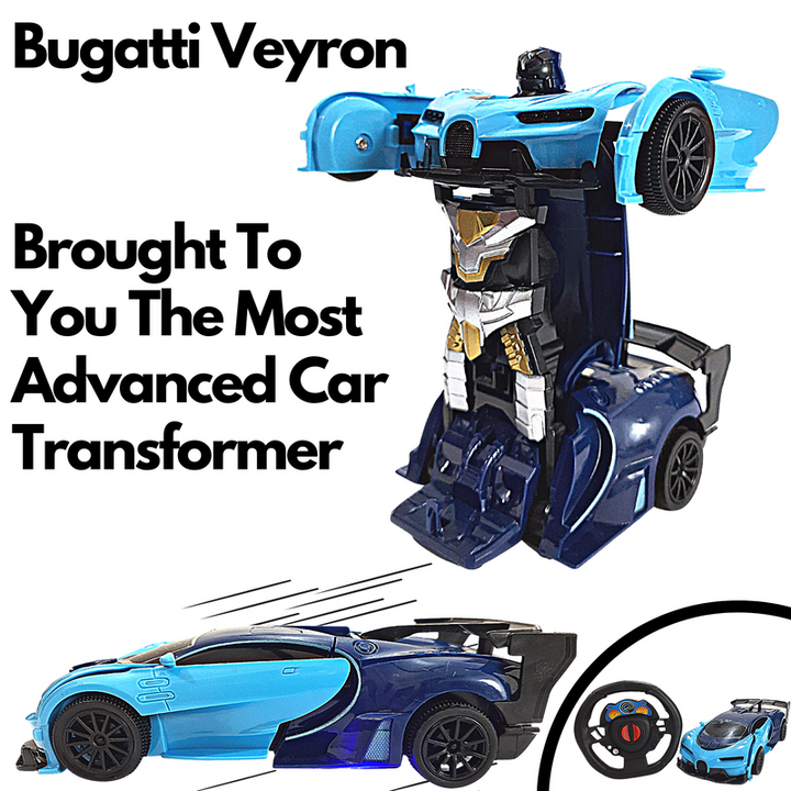 Robotic Remote Control Car | Bugatti Veyron (Blue Big Transform RC Car)