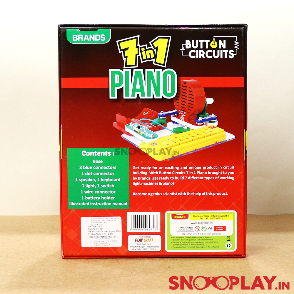 7 in 1 Piano Circuit Game - STEAM Game For Kids (Engineering Game)