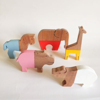 Wooden Safari Animals (Set of 5)