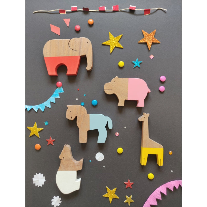 Wooden Safari Animals (Set of 5)