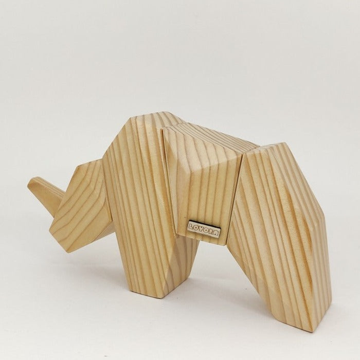 Ron The Rhino - Wooden Magnetic Puzzle