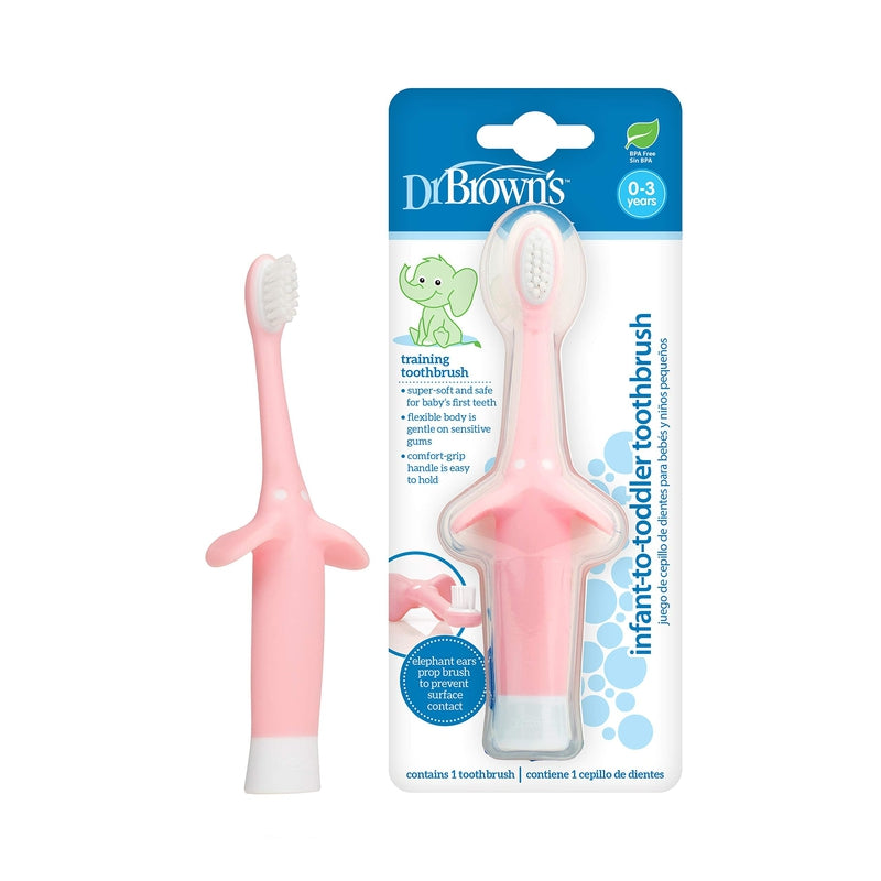 Oral Care Tooth Brush Infant-To-Toddler Toothbrush Elephant (Pink)