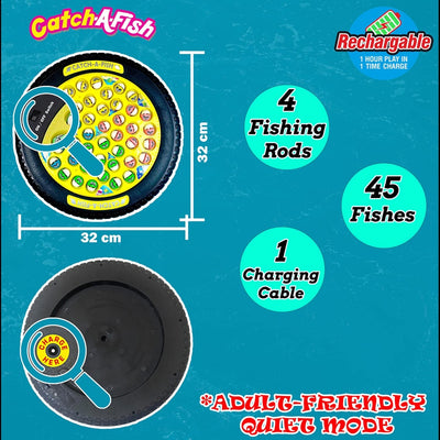 Rechargeable Fish Catching Board Game