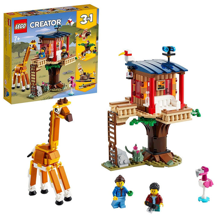 LEGO Creator 3 in 1 Safari Wildlife Tree House Construction Kit 397 Pieces (31116)