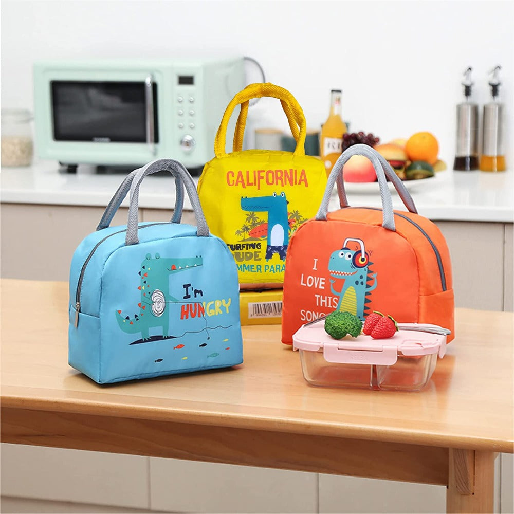 Cartoon Theme Insulated Thermal Lunch Box Bags - Assorted Colours