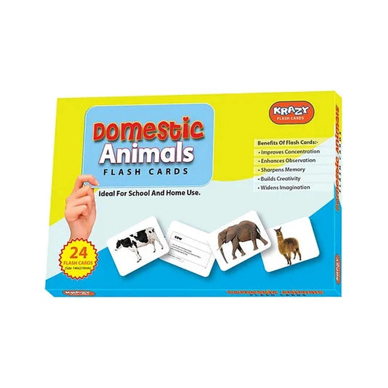 Domestics Animals Education Flash Card for Kids