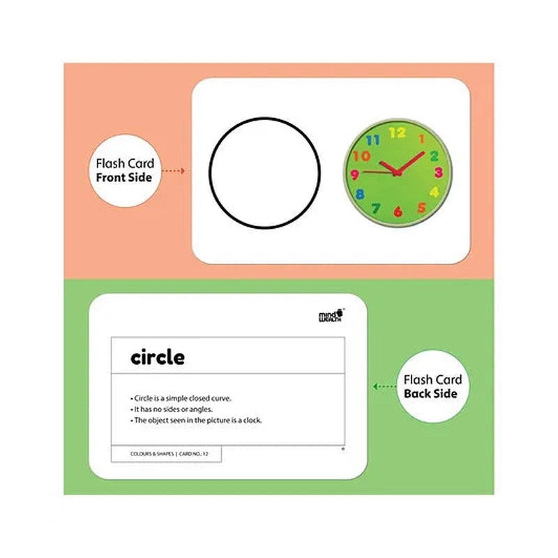 Colour & Shapes Education Flash Card for Kids