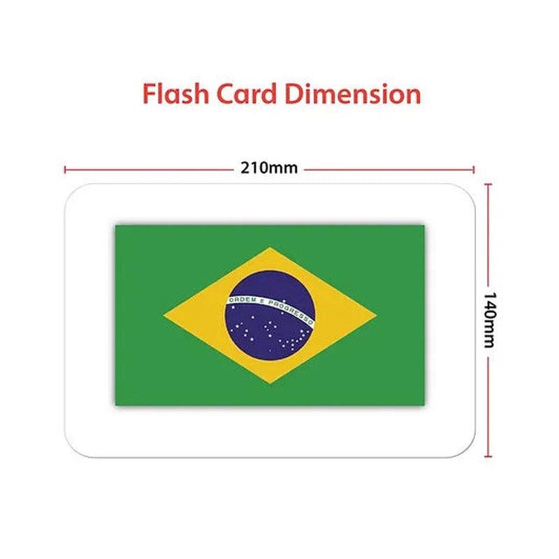 American & Australian Flags Education Flash Card for Kids