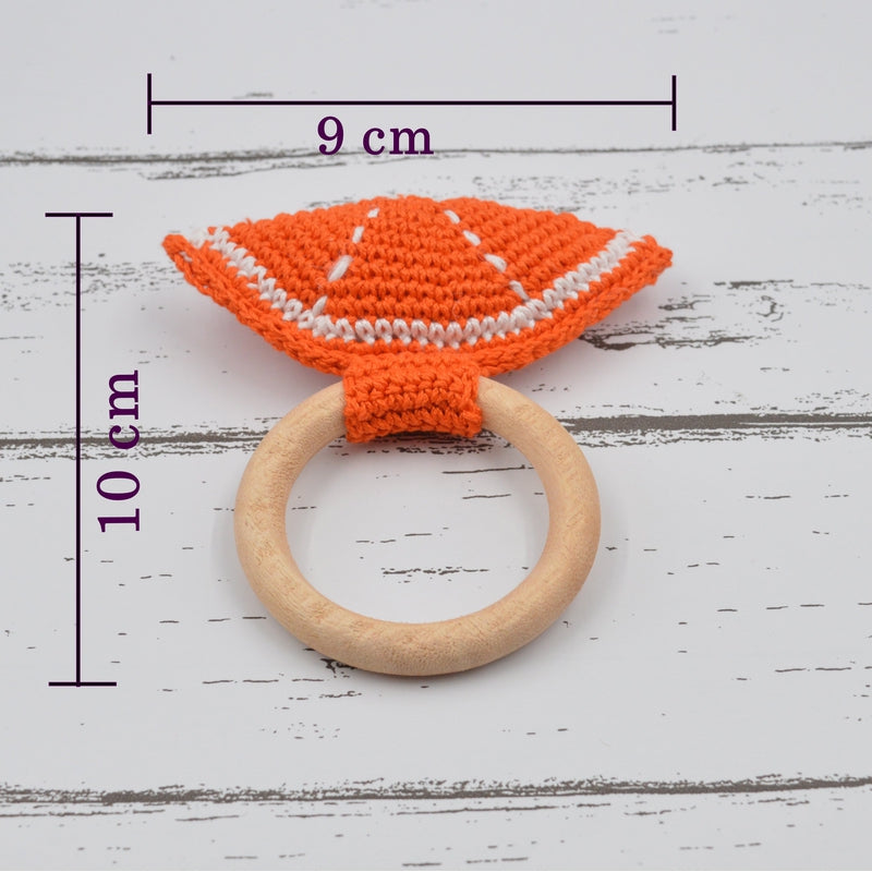 Orange Crochet Rattle