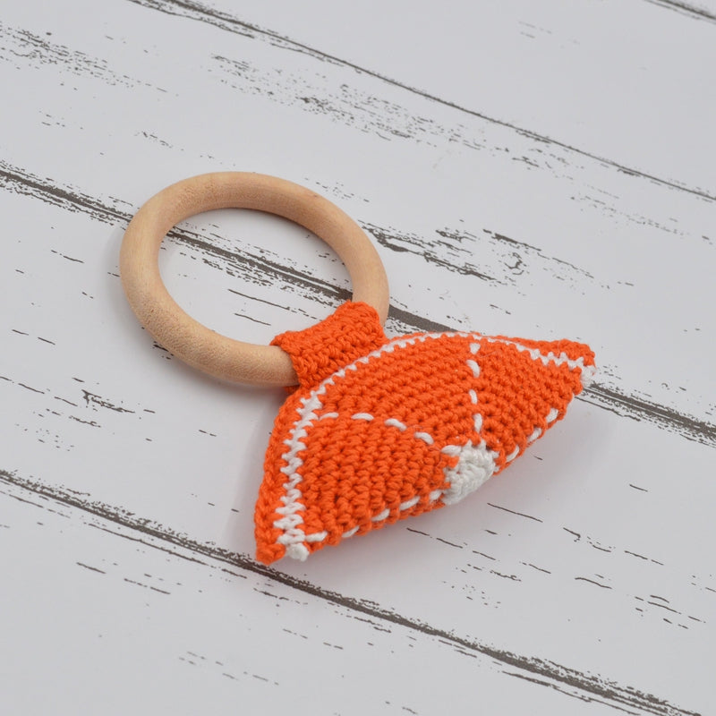 Orange Crochet Rattle