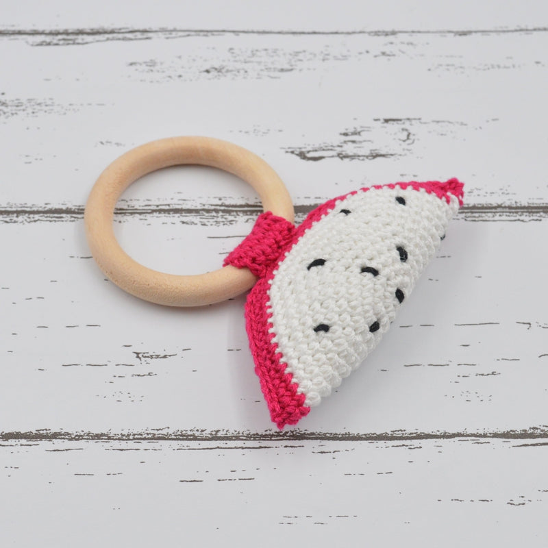 Dragon Fruit Crochet Rattle