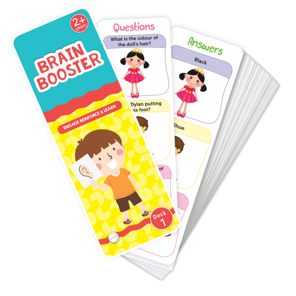 Brain Booster - Engage Reinforce & Learn | 2 Decks 100 Cards (3-6 Years)