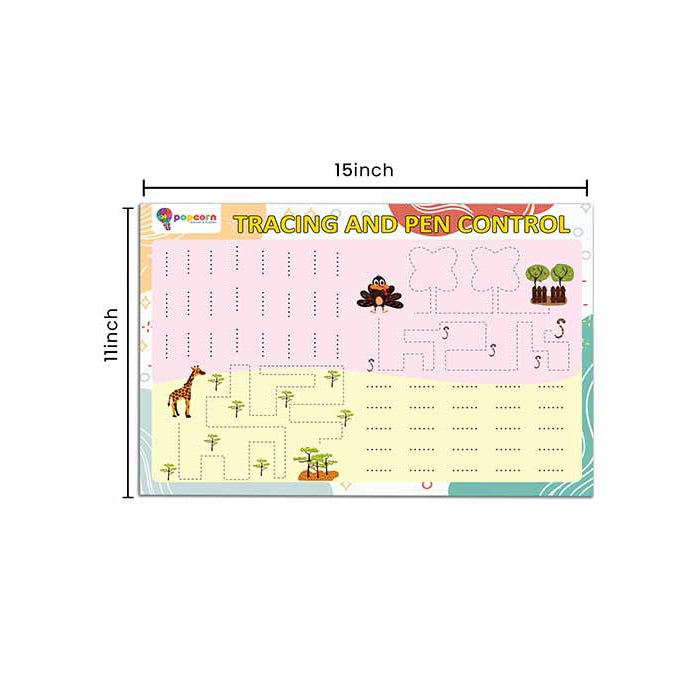 Tracing & Pen Control Write & Wipe Activity Mats