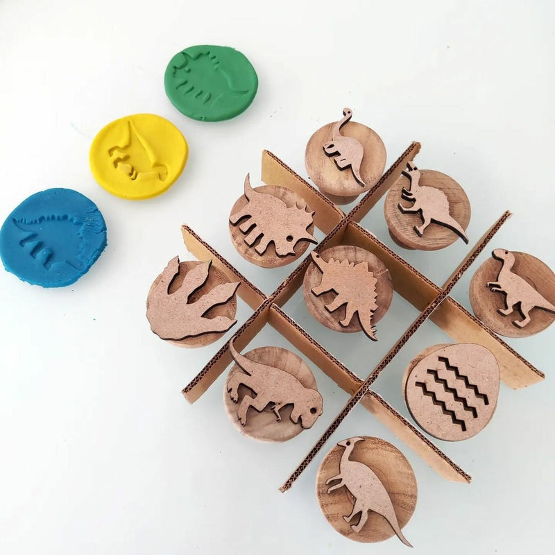 Dino Play Dough Stamp Set | Stamp Set of 9