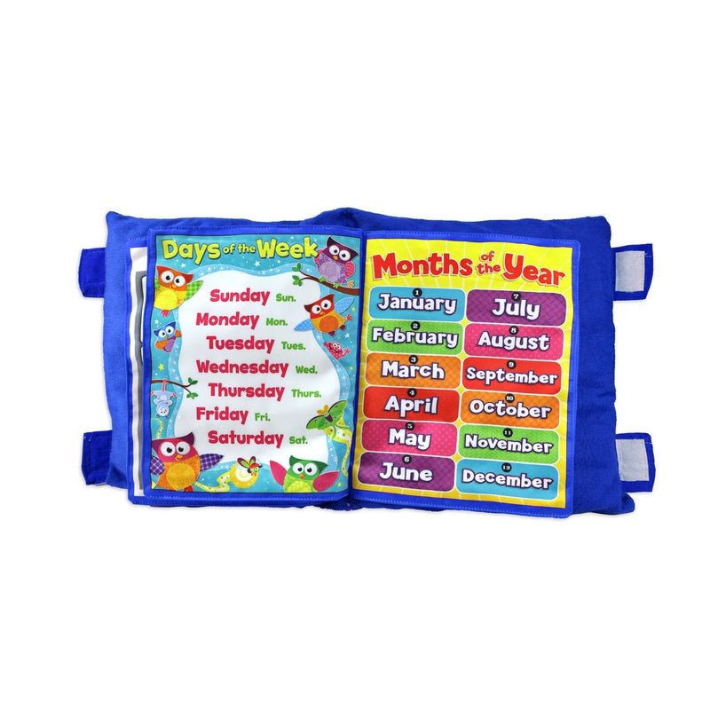 Velvet Cushion Book for Interactive Learning Experience for Kids - (Blue)