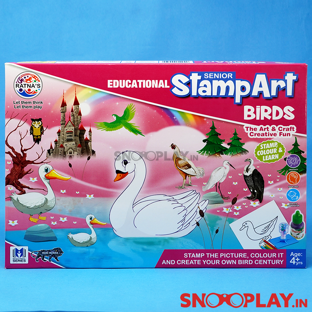 Educational Senior StampArt - Birds, Fruits & Transport (Stamp & Colour Game)