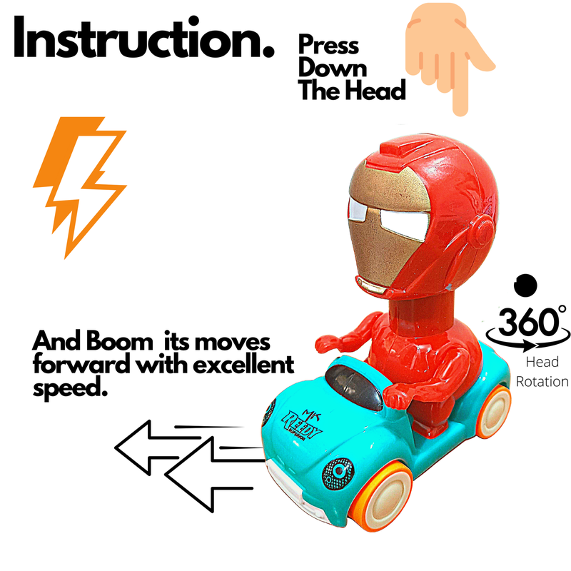 Mini Scooter Toy for Kids |  Friction Toys (Iron Man)