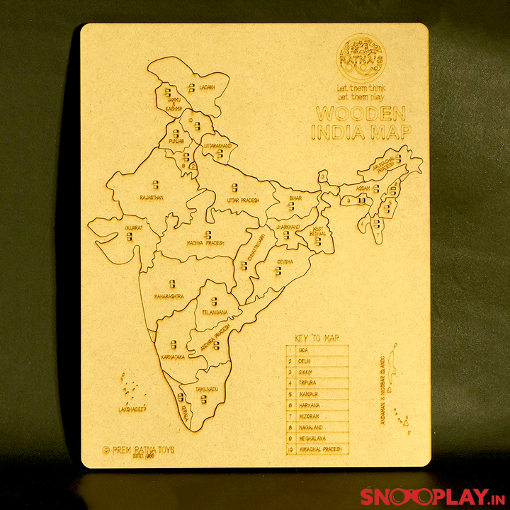 Wooden India Map Puzzle - 31 Pieces