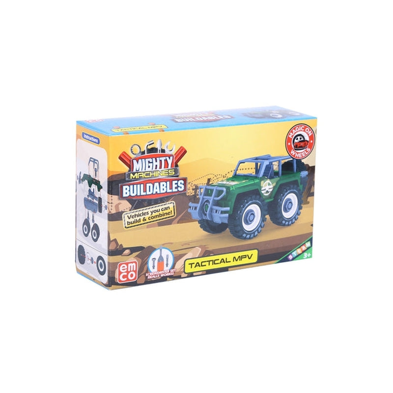 Mighty Machines Buildables-Tactical MPV| Build & Combine Vehicle| Easy To Build Pull Back & Friction Vehicle