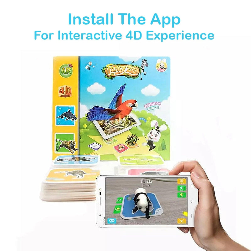 Educational Animal Flash Card Game 4D Augmented Reality Learning Toy - HelloKidology