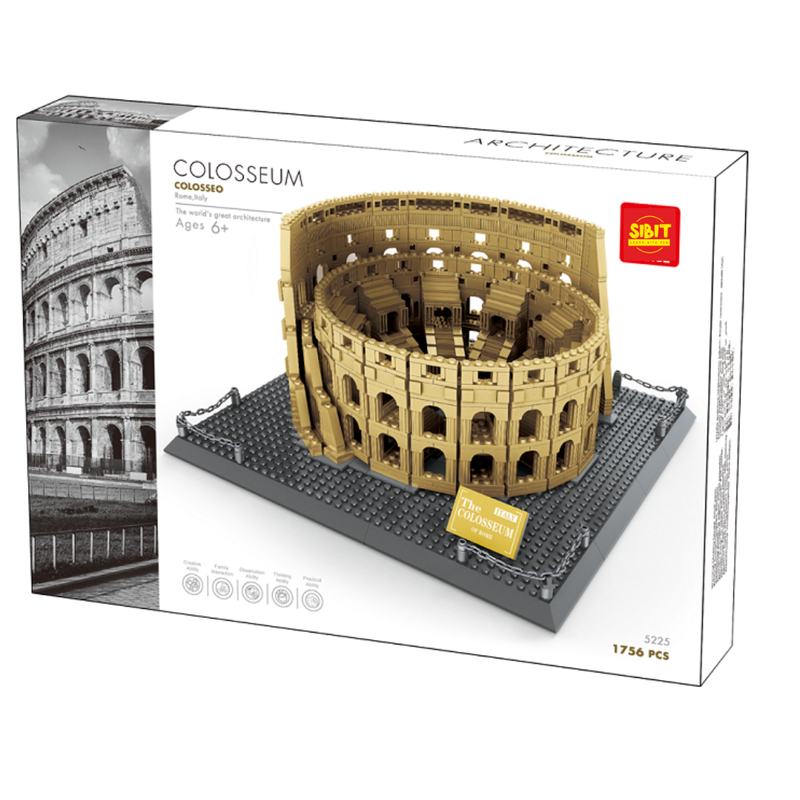 Colosseum Rome Model Building Block Set (1758 Pieces)