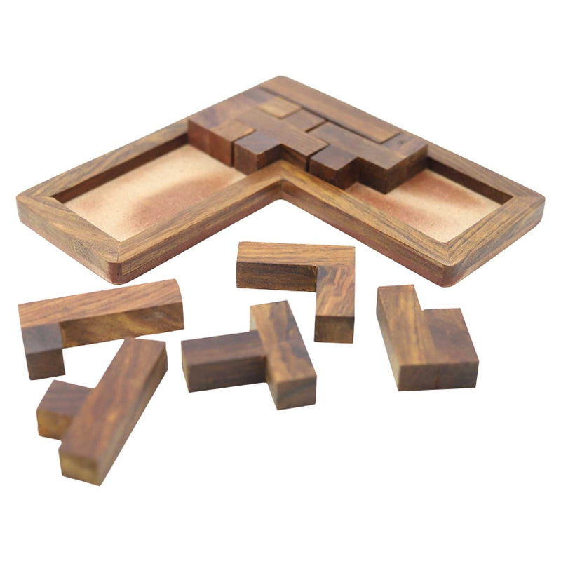 Wooden Pentamino Puzzle 9Pcs Lshape