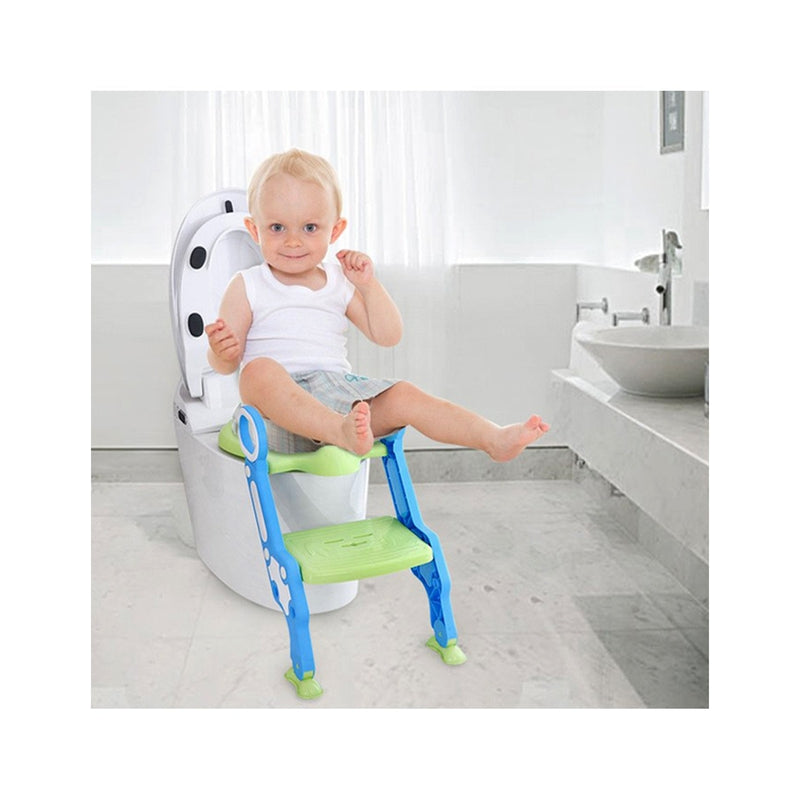 Step Stool Foldable Potty Trainer Seat- Green